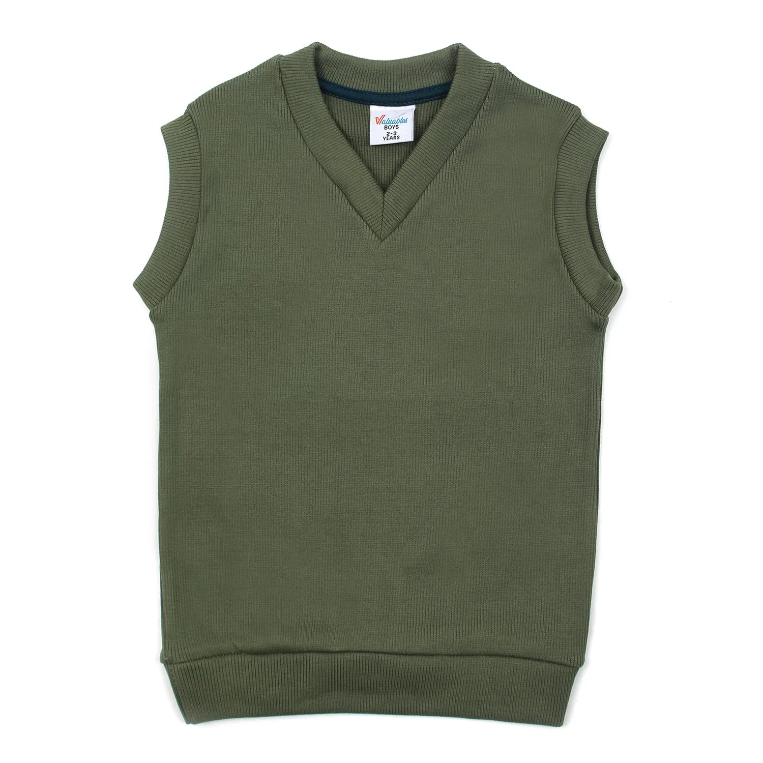 Boys Sleeveless  Sweater - Green