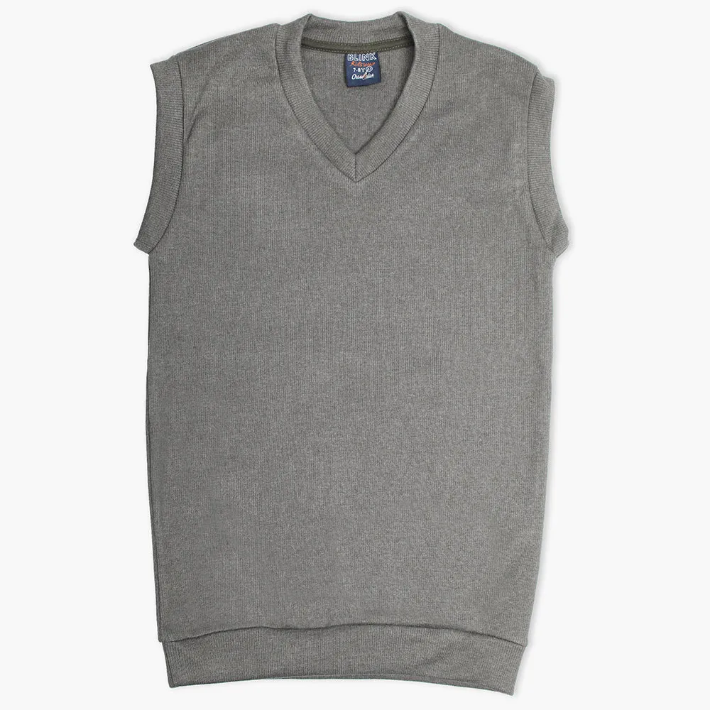 Boys Sleevesless Sweater - Dark Grey