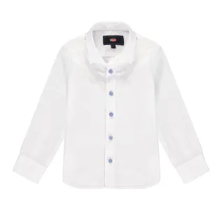 Boys Smart White Cotton Long Sleeved Shirt