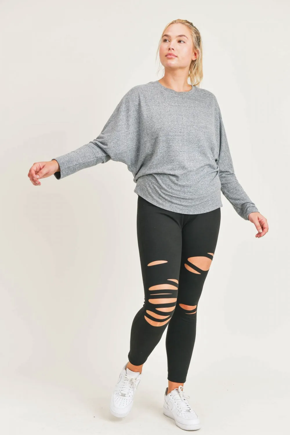 Brandy Curvy Laser Cut Highwaist Leggings