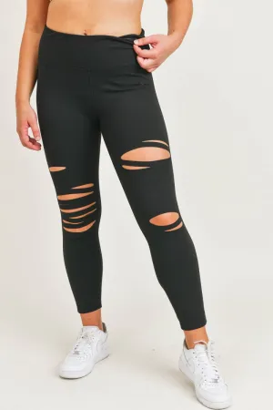 Brandy Curvy Laser Cut Highwaist Leggings