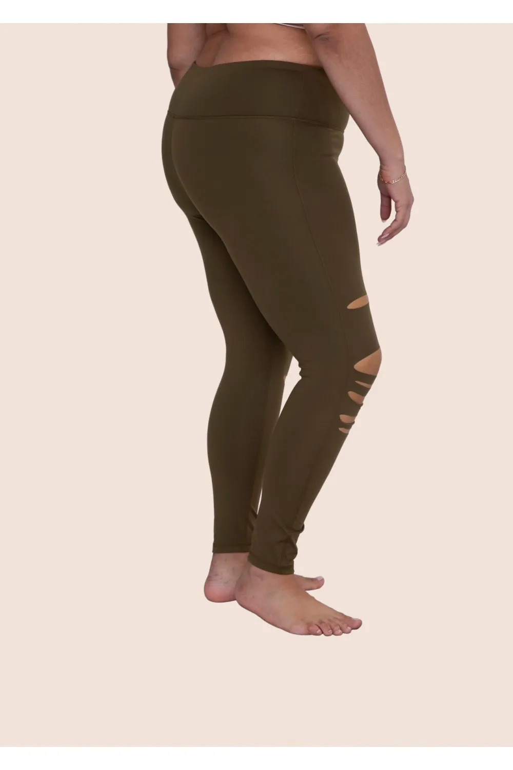 Brandy Curvy Laser Cut Highwaist Leggings