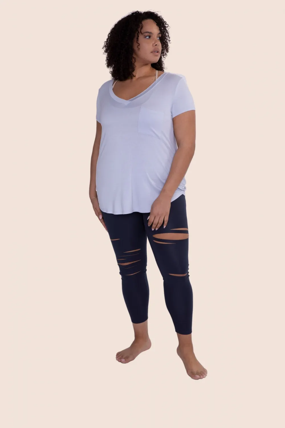 Brandy Curvy Laser Cut Highwaist Leggings