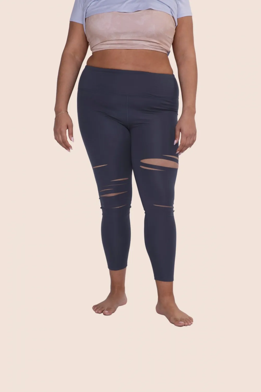 Brandy Curvy Laser Cut Highwaist Leggings