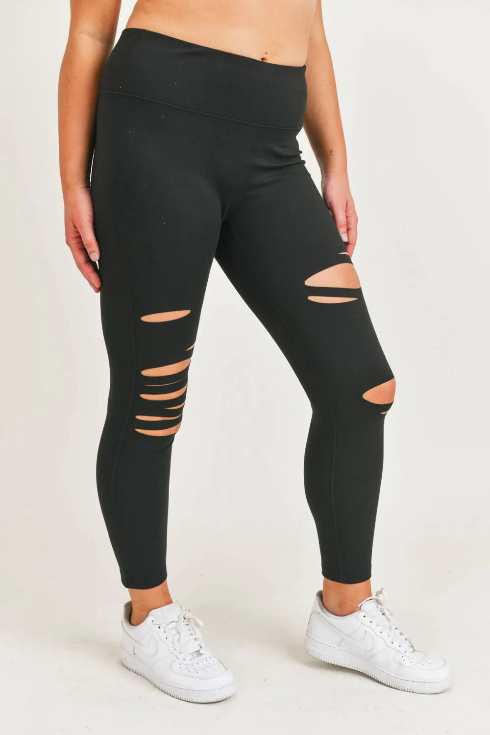 Brandy Curvy Laser Cut Highwaist Leggings