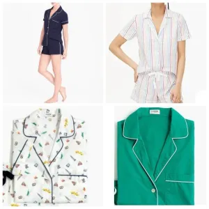 Bundle of J Crew Short Sleeve Cotton Pajama Tops XS