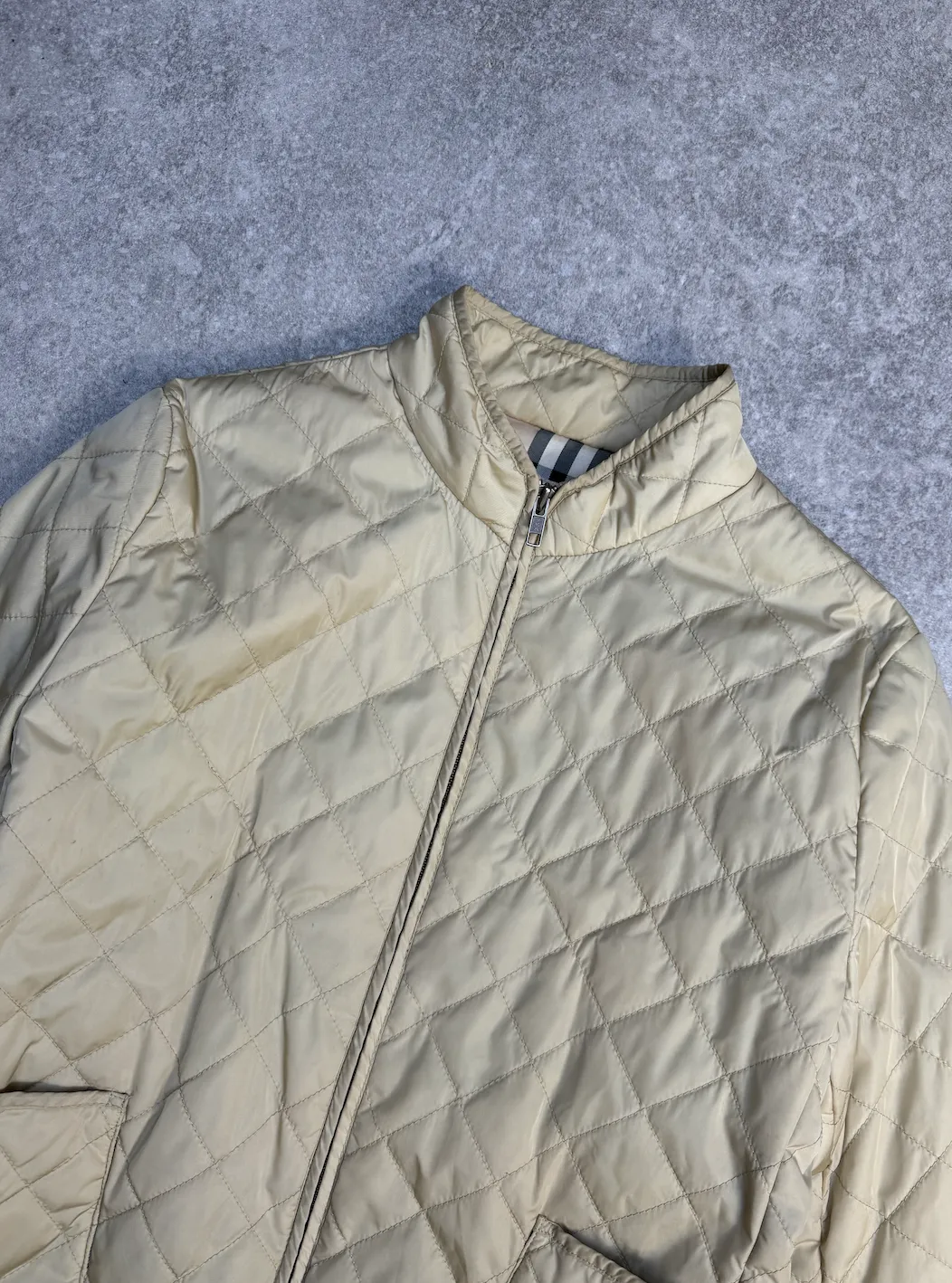 Burberry Cream Quilted Jacket