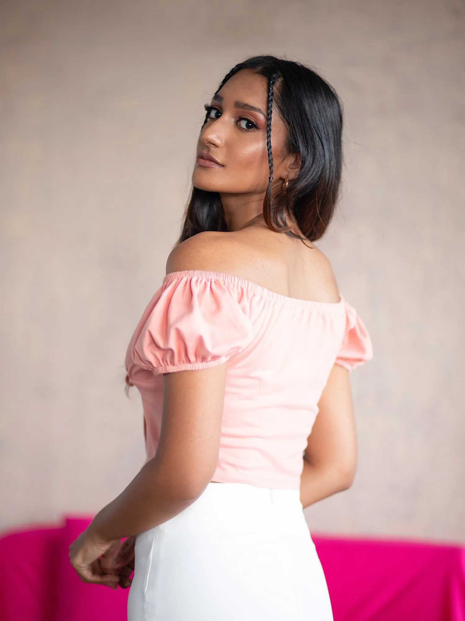 Bustier Detail Front Tieup Crop Top