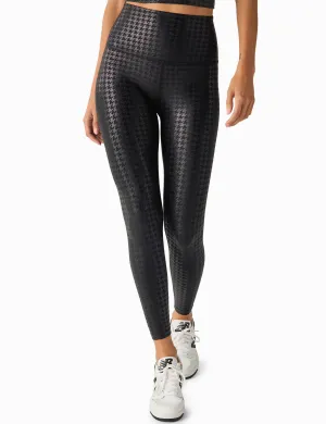 CAUGHT IN THE MIDI HIGH WAISTED LEGGINGHOUNDSTOOTH BLACK