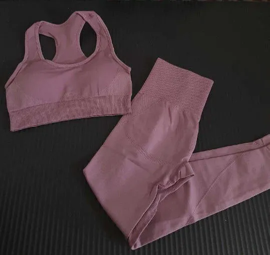 Chaturanga Bra and Legging Set - Pink