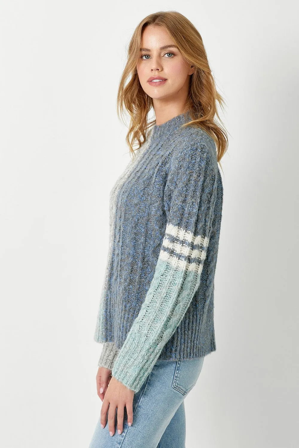 Color Block Pullover Sweater