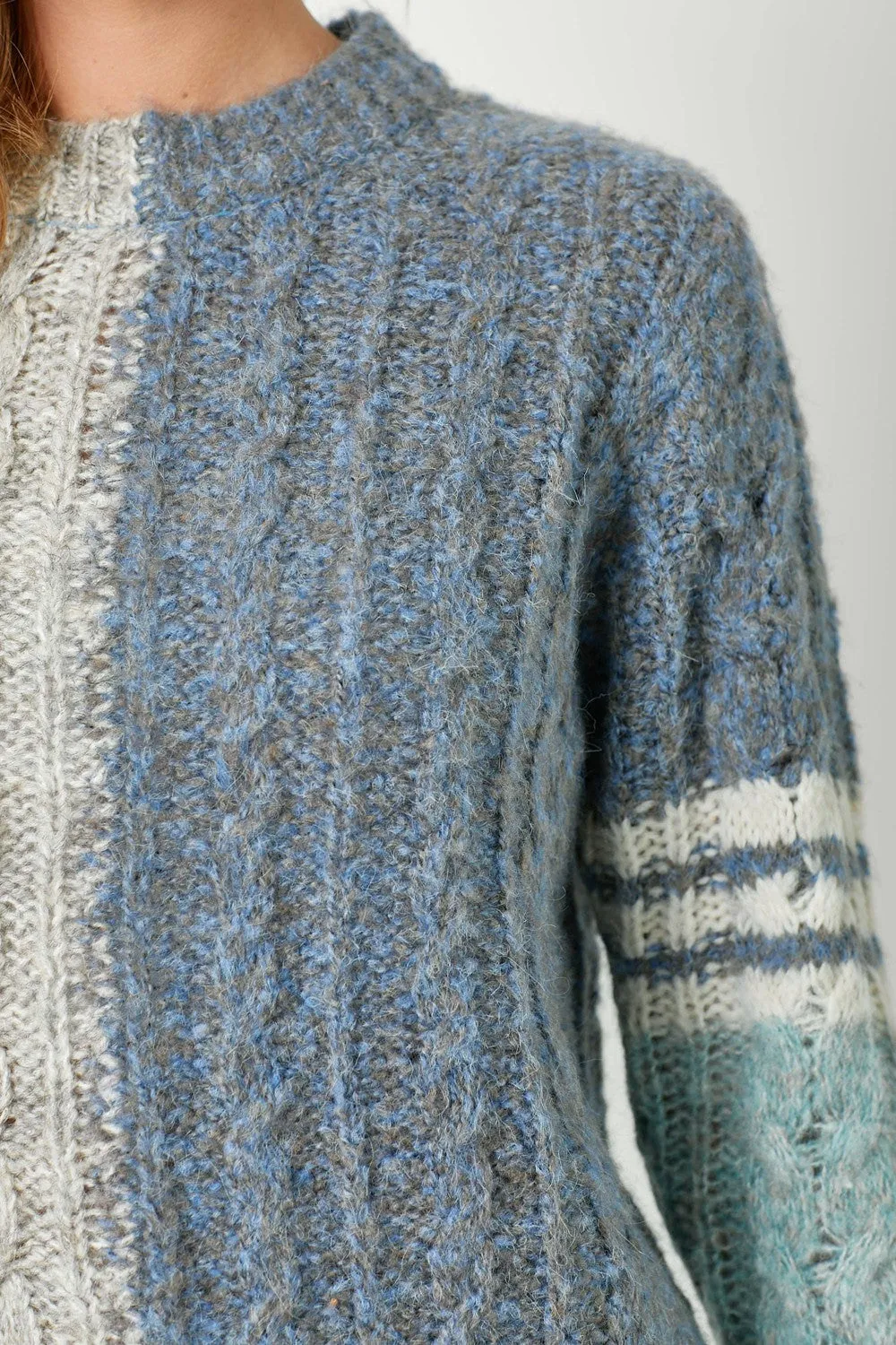 Color Block Pullover Sweater