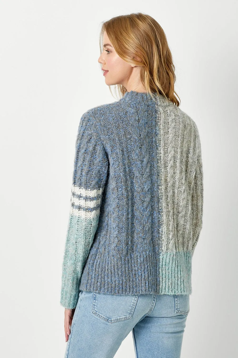 Color Block Pullover Sweater