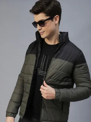 Colorblock Full Sleeves Puffer Jacket