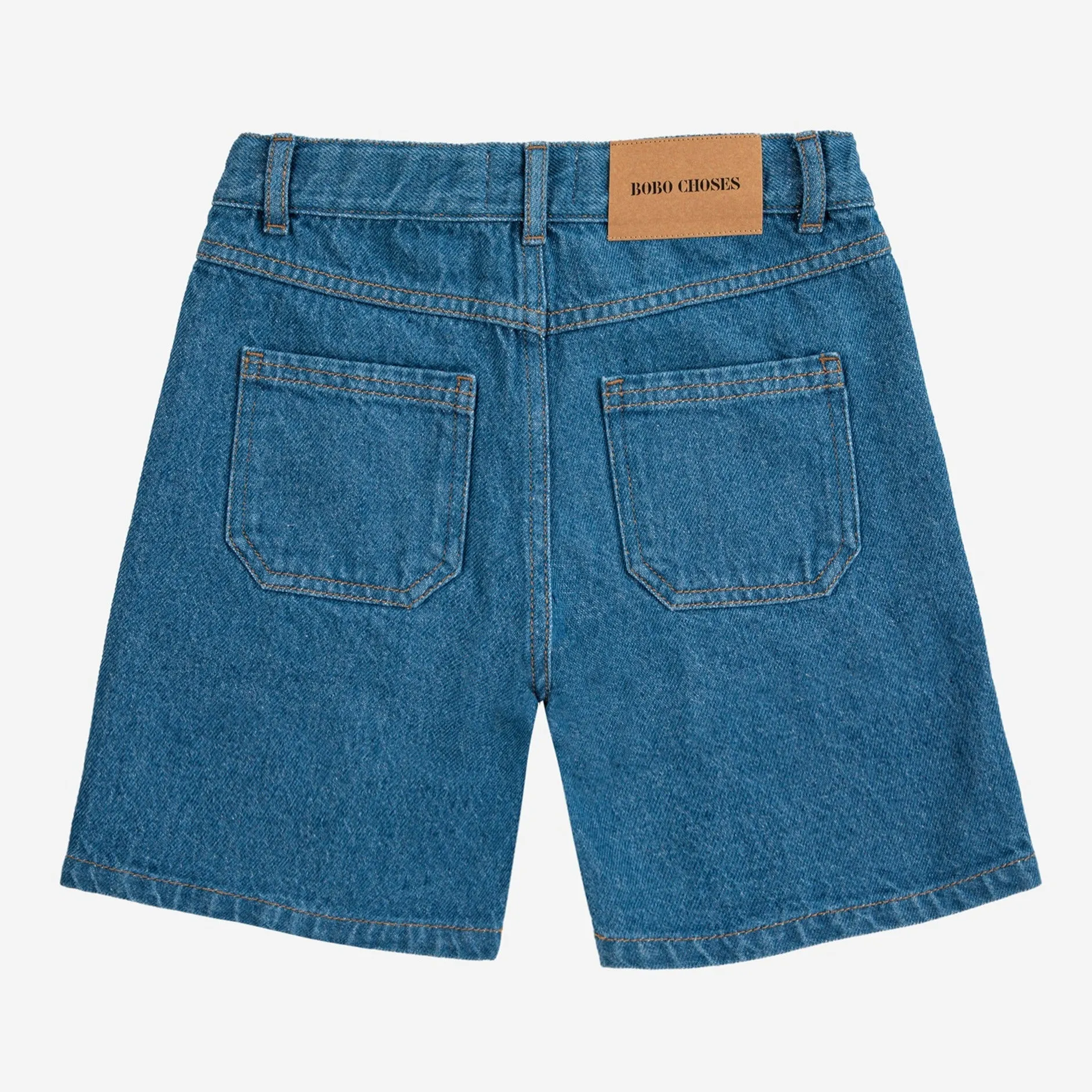 Colour Block Denim Bermuda Shorts by Bobo Choses