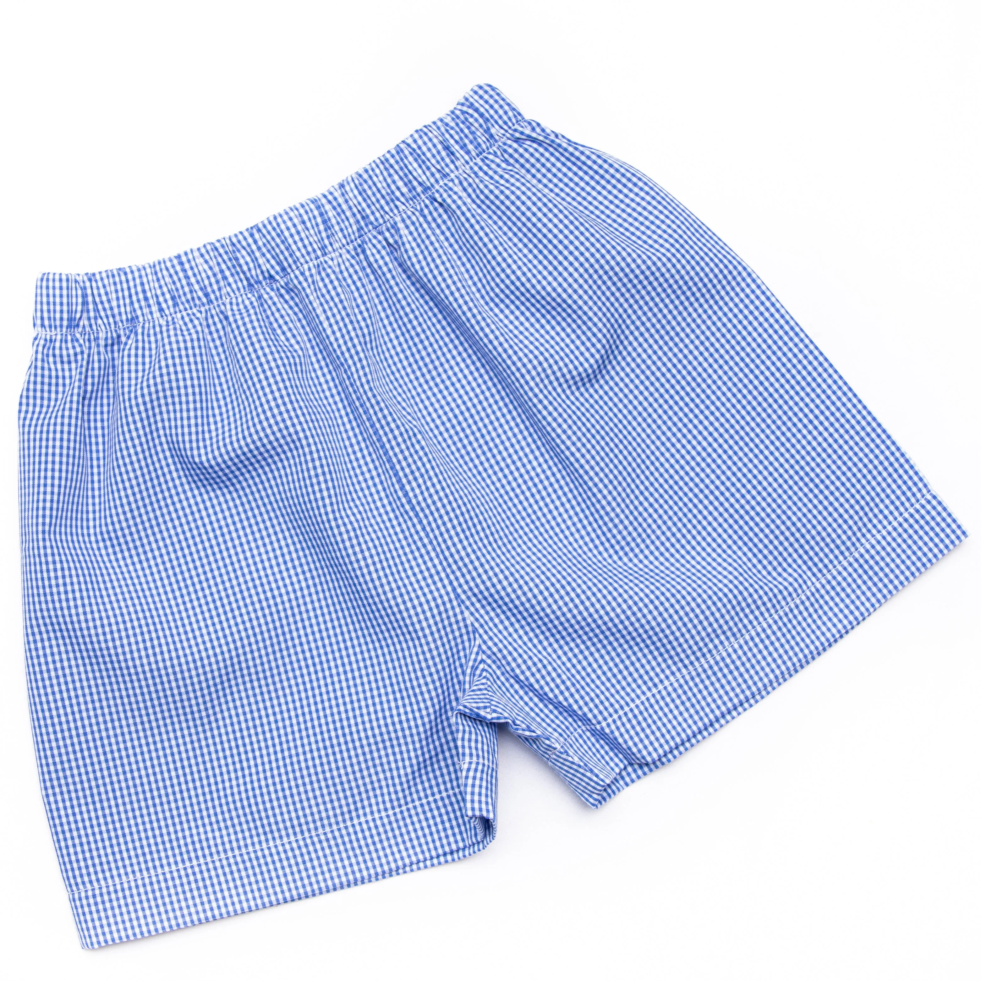 Construction Crew Smocked Short Set, White