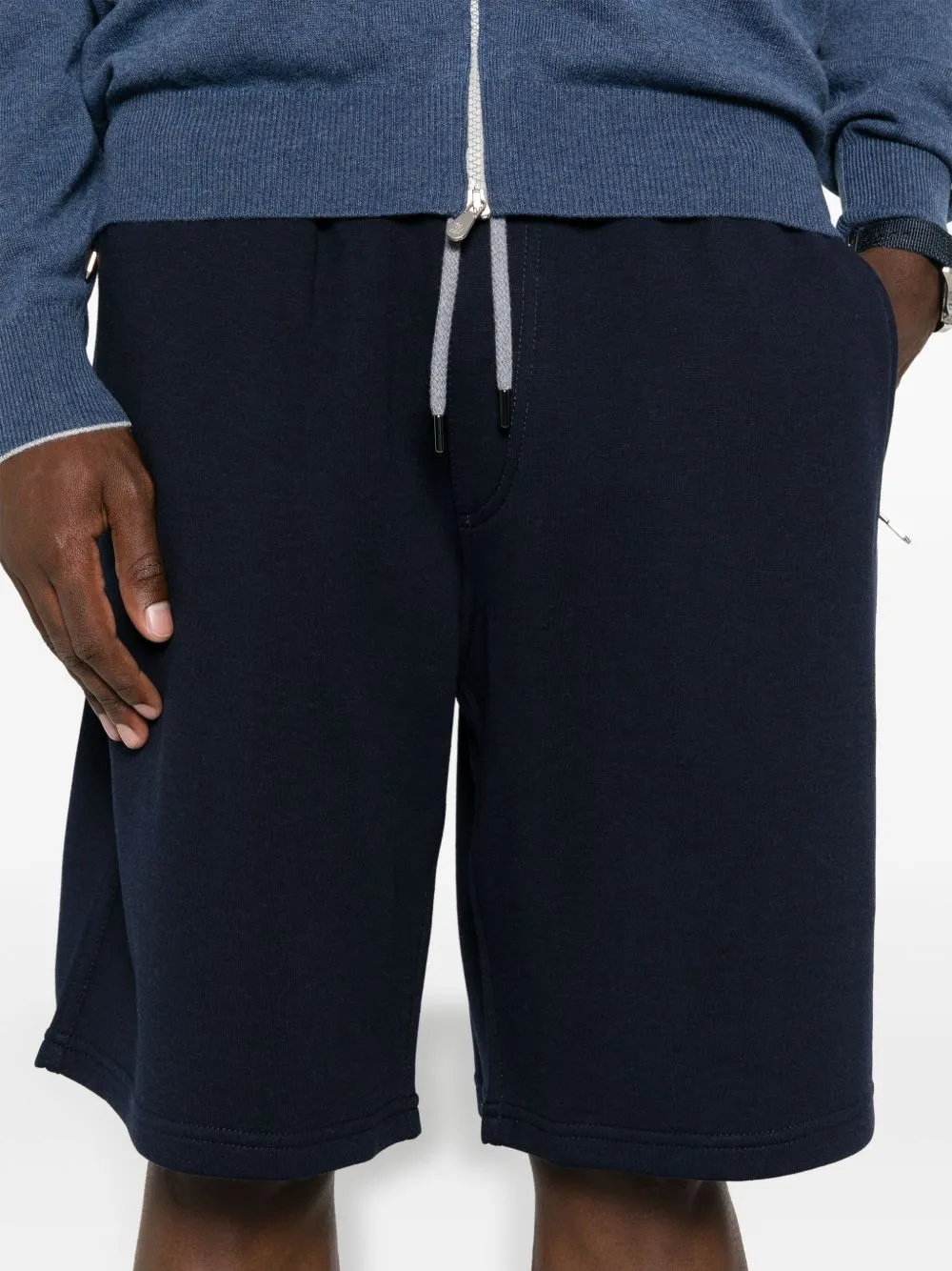 Cotton blend bermuda shorts