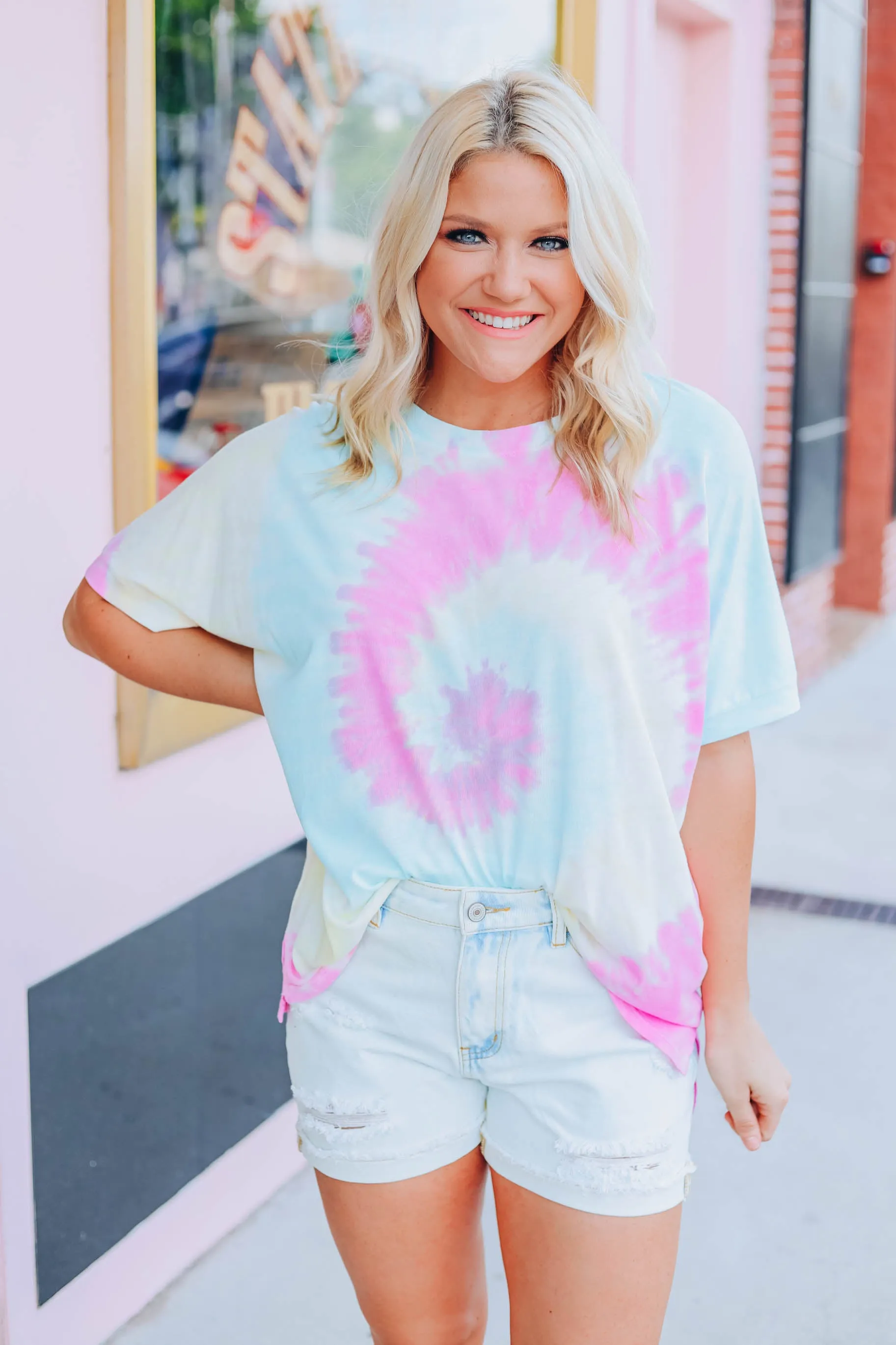 Cotton Candy Swirl Tie Dye Tee