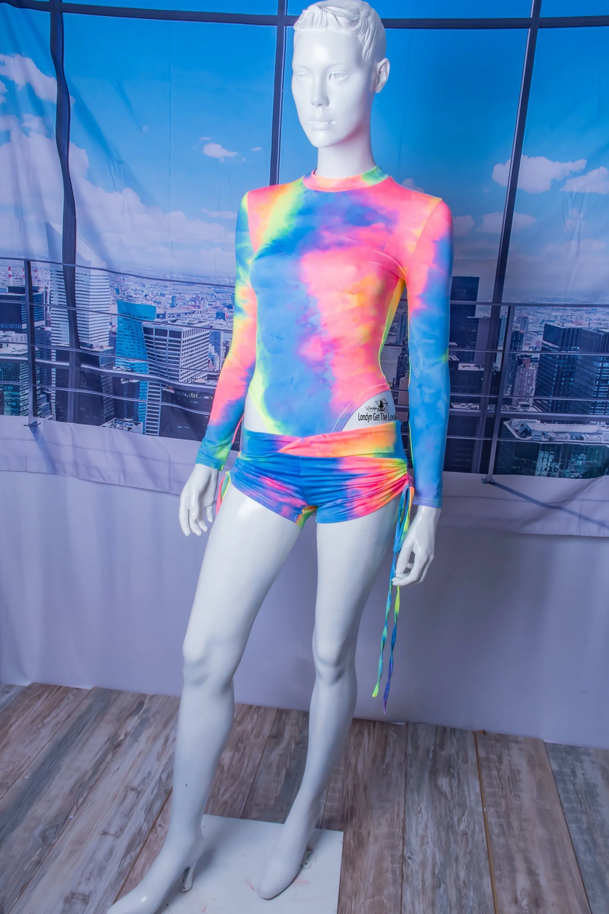 Cotton Candy Tie Dye Bodysuit & Shorts Set