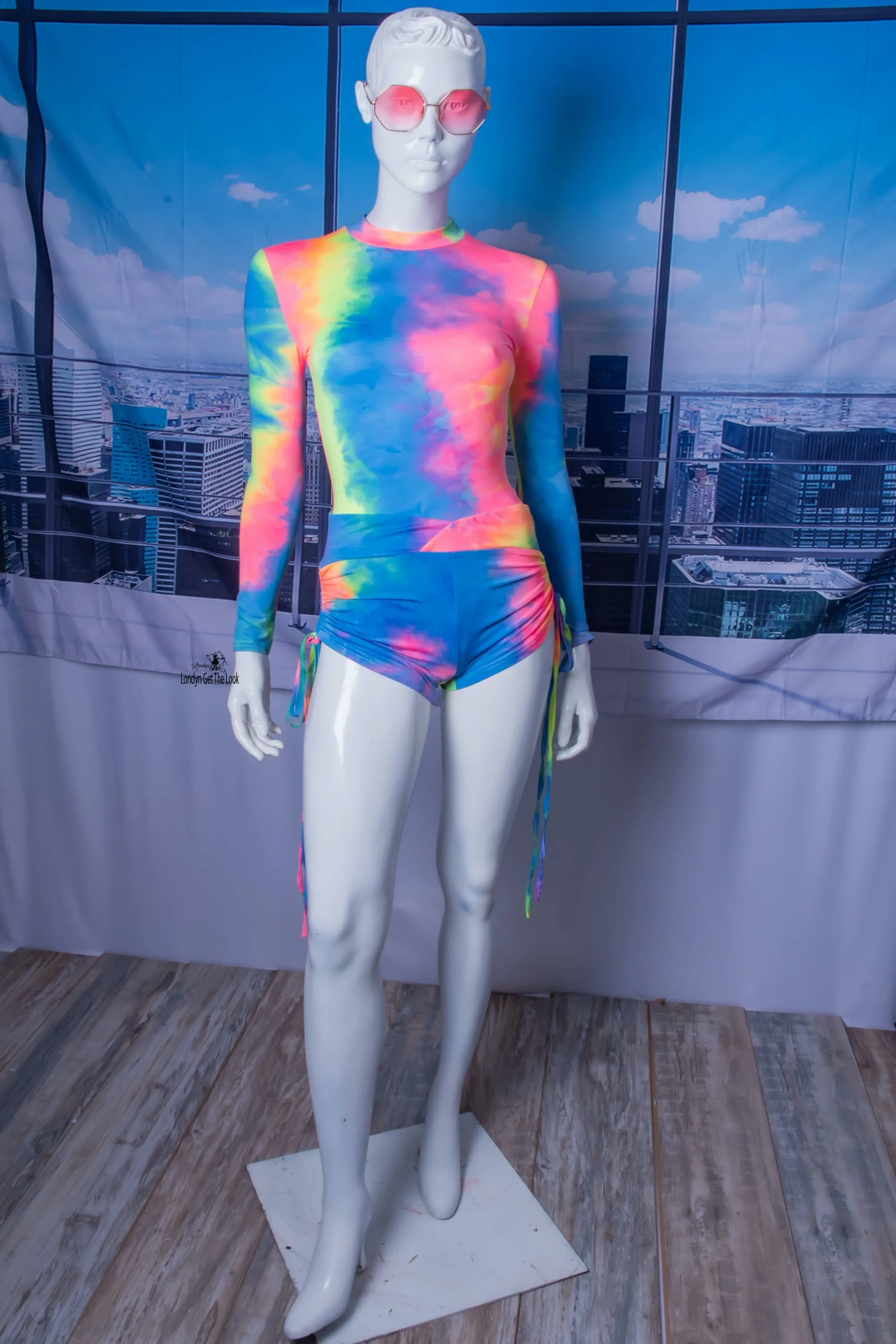 Cotton Candy Tie Dye Bodysuit & Shorts Set