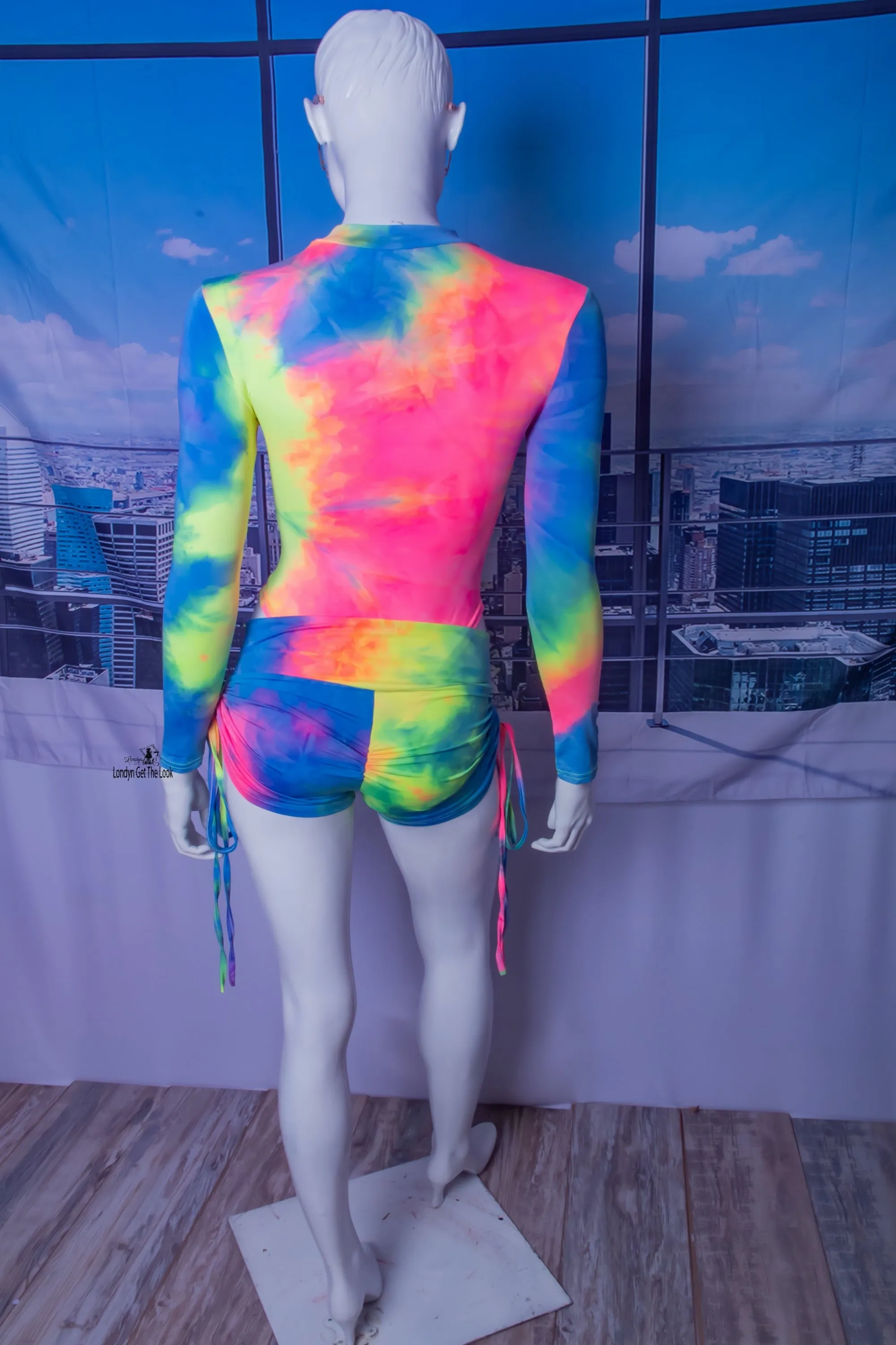 Cotton Candy Tie Dye Bodysuit & Shorts Set