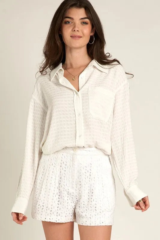 Cotton Eyelet Shorts