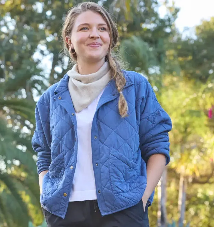 Countryside Quilted Jacket - Inky Blue by And For Good