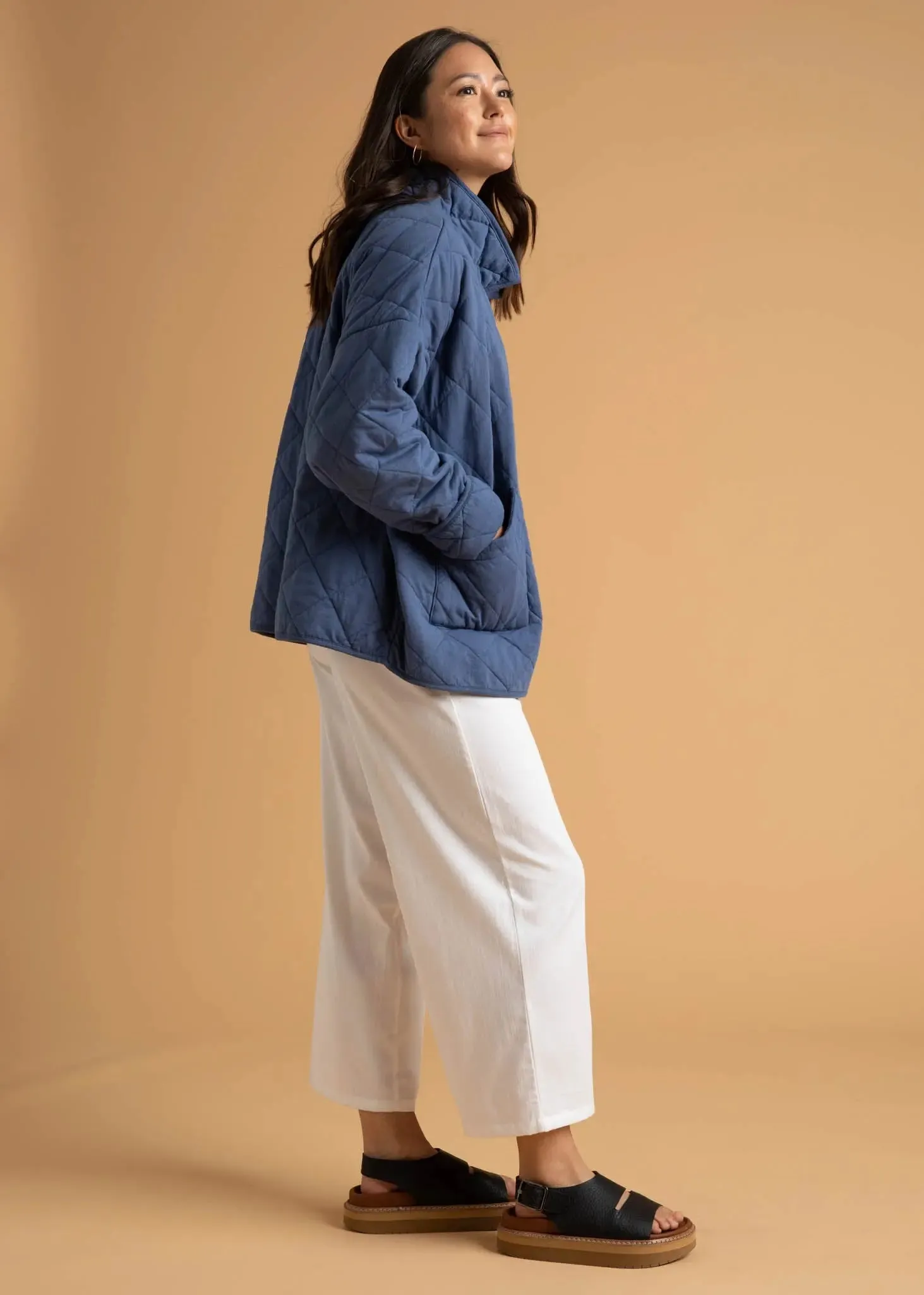 Countryside Quilted Jacket - Inky Blue by And For Good