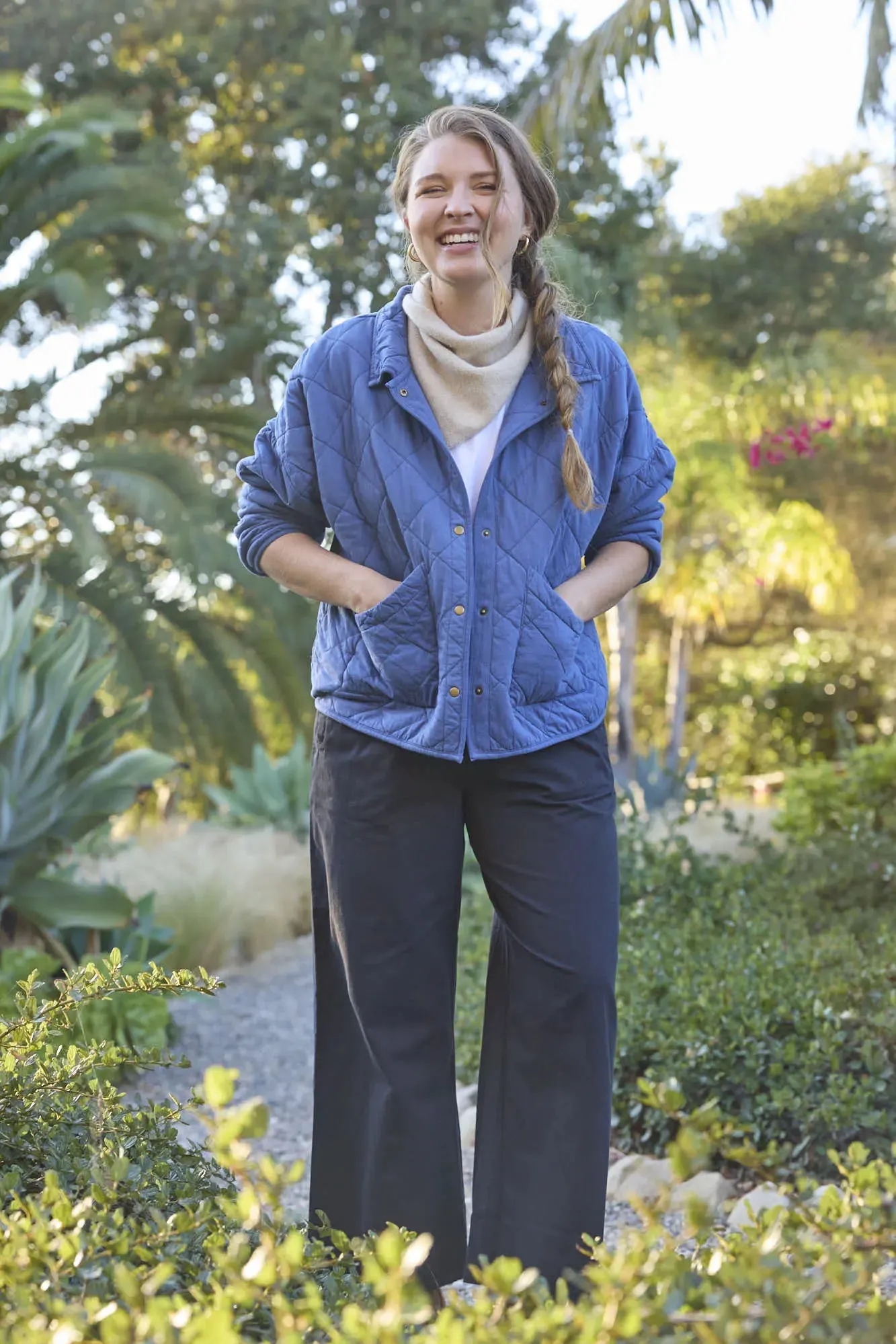Countryside Quilted Jacket - Inky Blue by And For Good