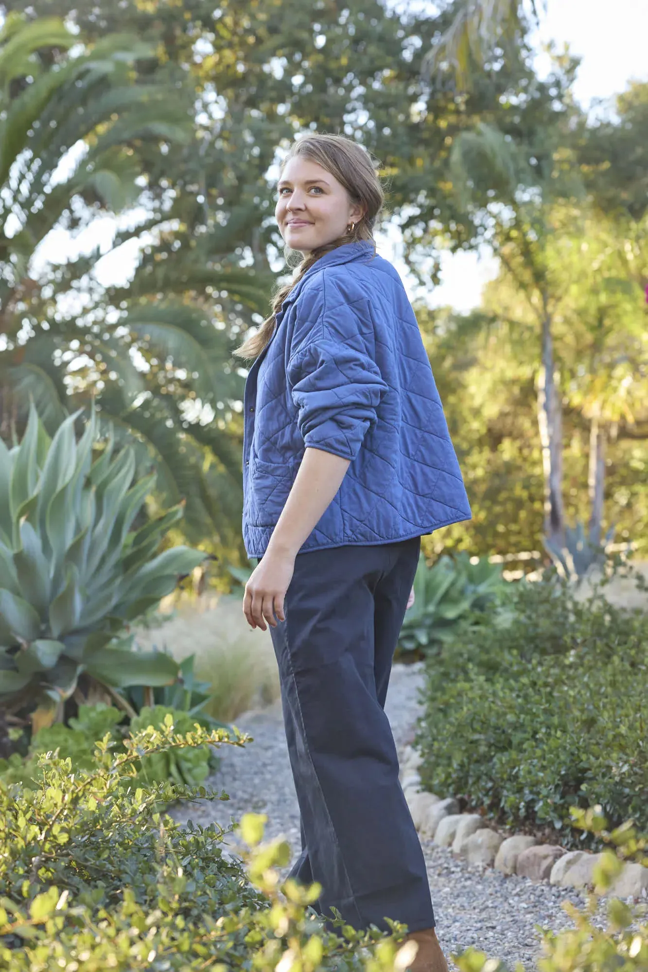 Countryside Quilted Jacket - Inky Blue by And For Good