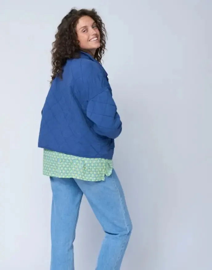 Countryside Quilted Jacket - Inky Blue by And For Good
