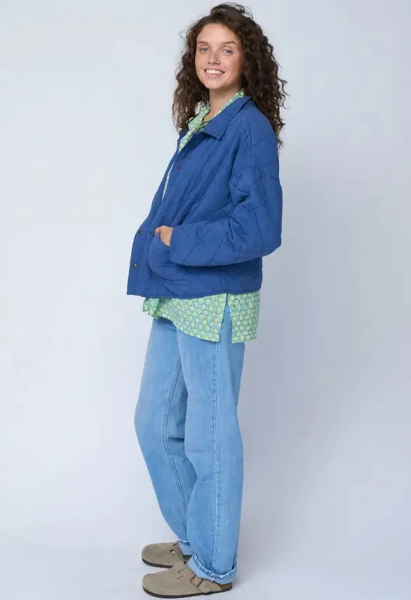 Countryside Quilted Jacket - Inky Blue by And For Good