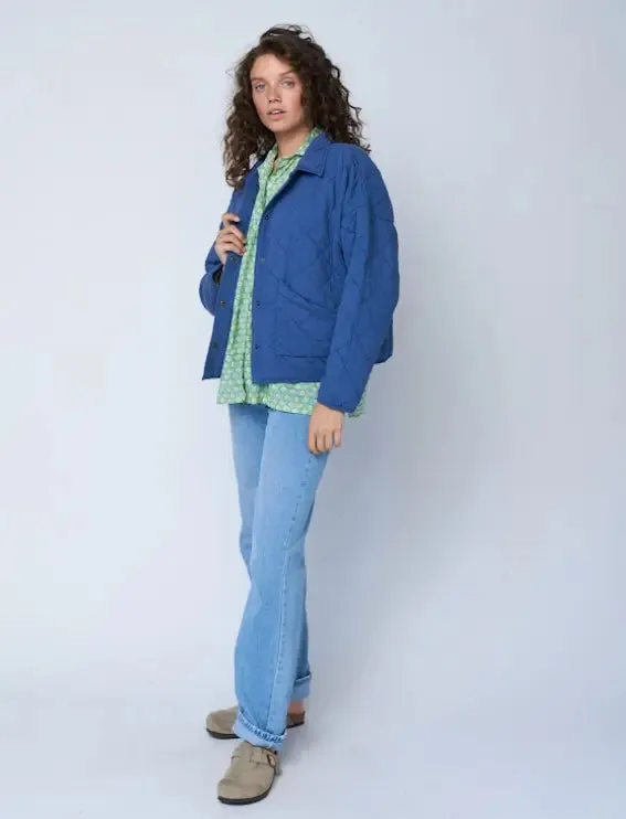 Countryside Quilted Jacket - Inky Blue by And For Good