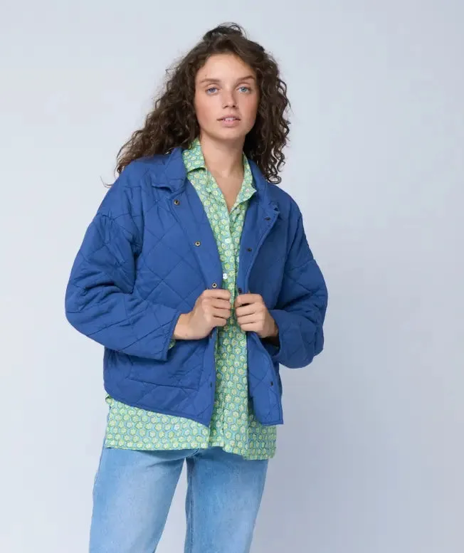 Countryside Quilted Jacket - Inky Blue by And For Good