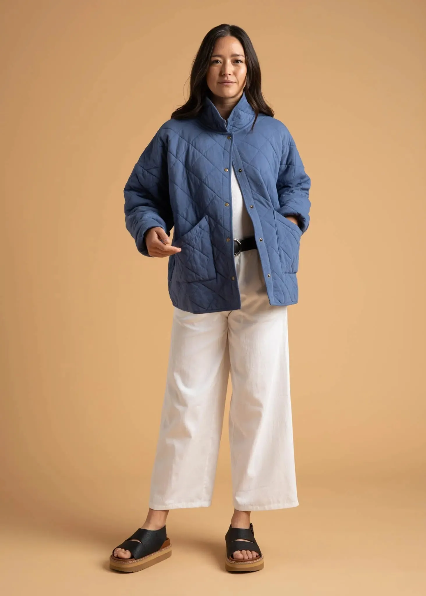 Countryside Quilted Jacket - Inky Blue by And For Good