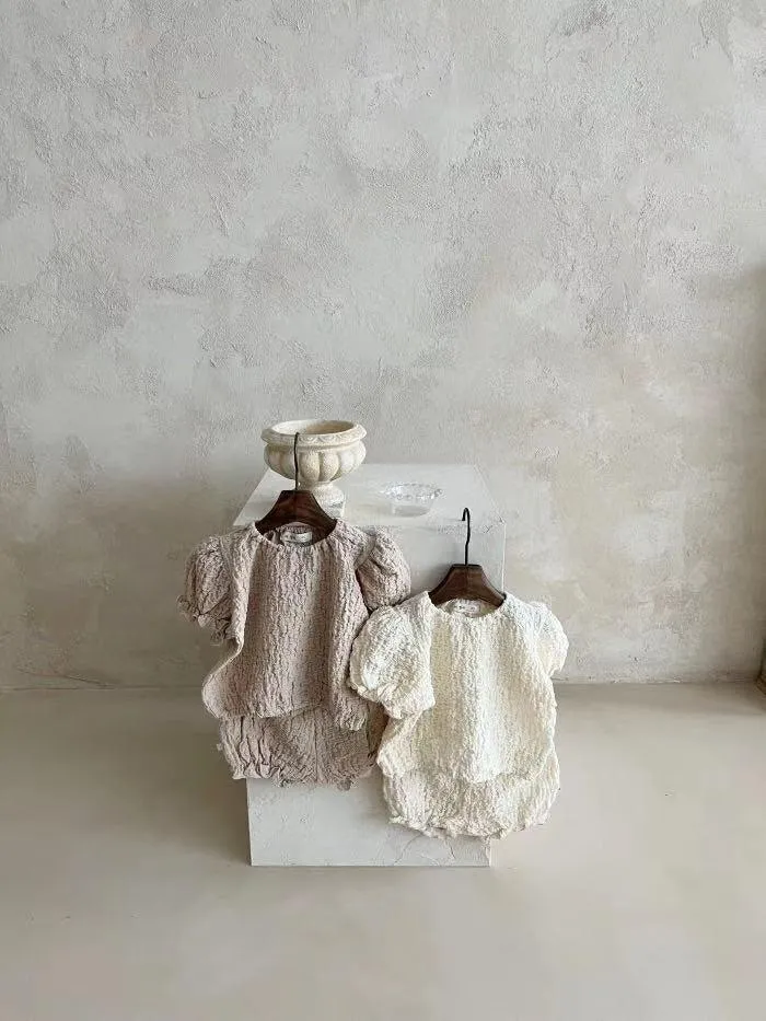 Crepe Top & Shorts Set