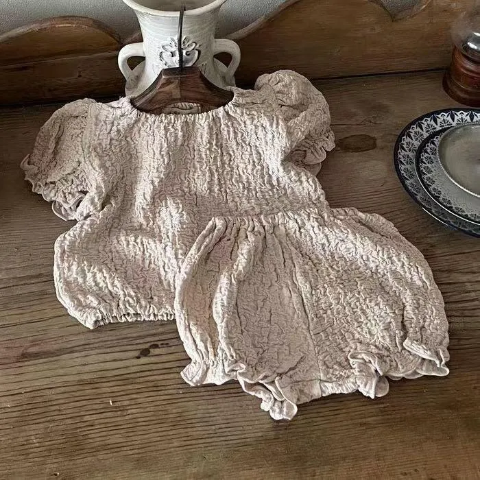Crepe Top & Shorts Set