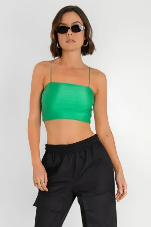 Crop top básico de tirantes elásticos
