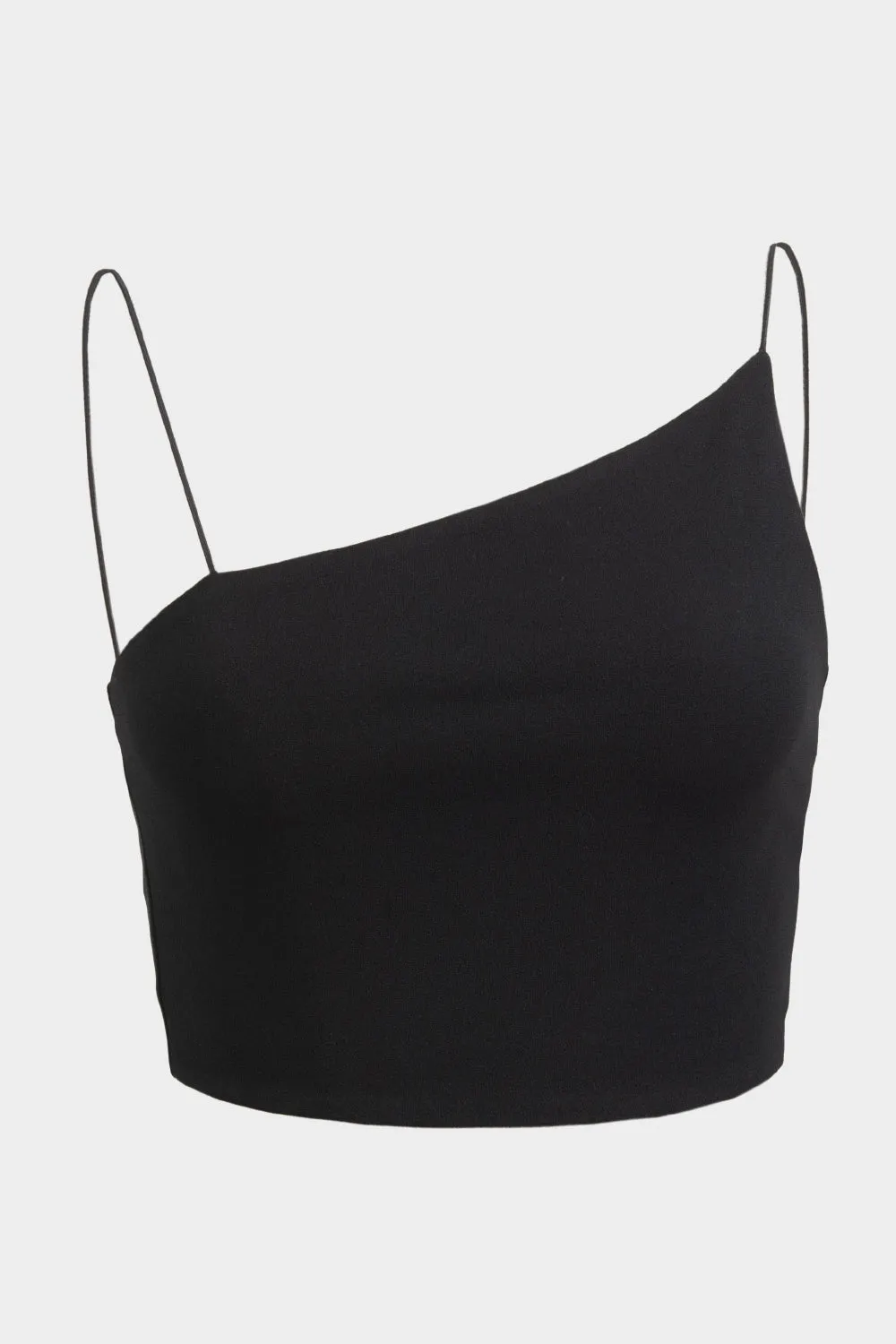 Crop top tirantes escote diagonal