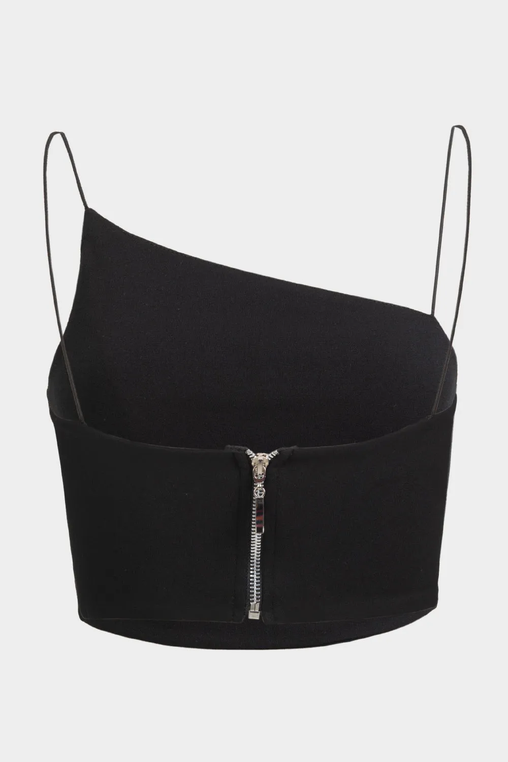 Crop top tirantes escote diagonal