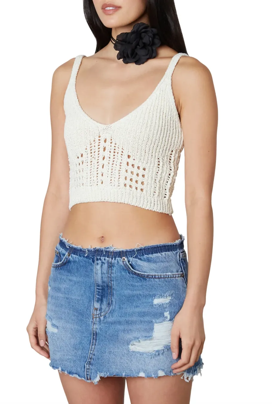 Cropped Knit Tank Top