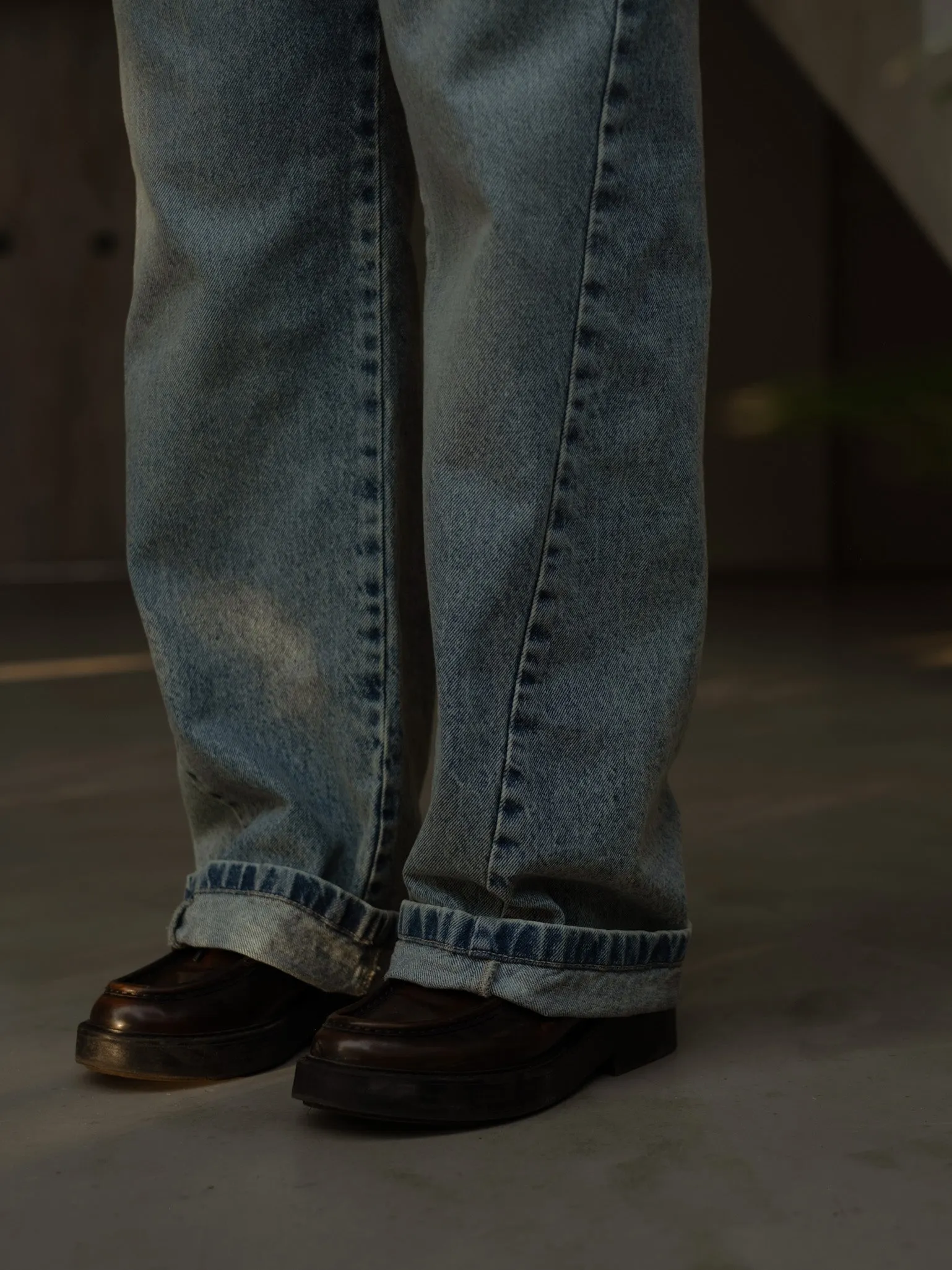 CROSS STRAIGHT JEAN - DIRTY CLEAR BLUE
