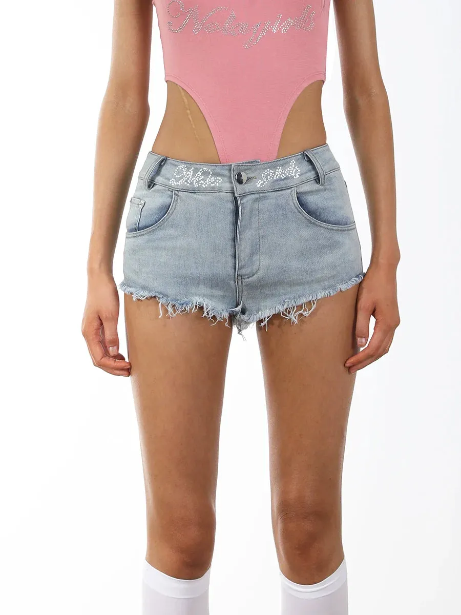 Crystal Denim Shorts