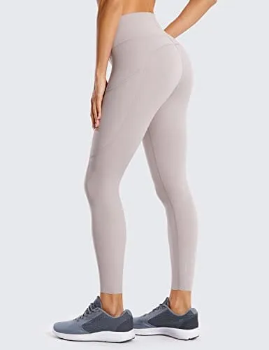 CRZ YOGA Women's Naked Feeling Workout Leggings 25 Inches - High Waisted Yoga Pants with Side Pockets Moonphase