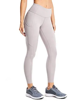 CRZ YOGA Women's Naked Feeling Workout Leggings 25 Inches - High Waisted Yoga Pants with Side Pockets Moonphase
