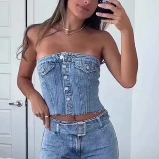 Deena Denim Tube Tops - 3 Styles