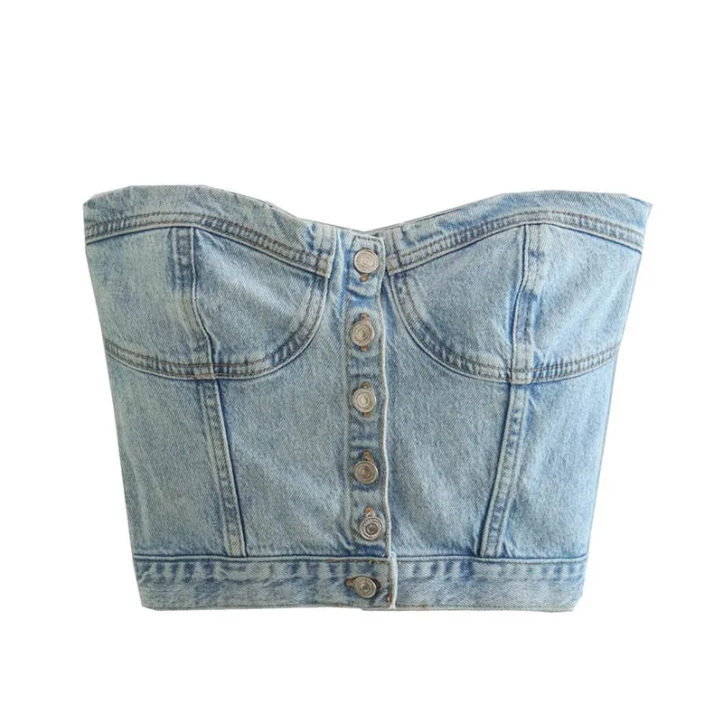 Deena Denim Tube Tops - 3 Styles