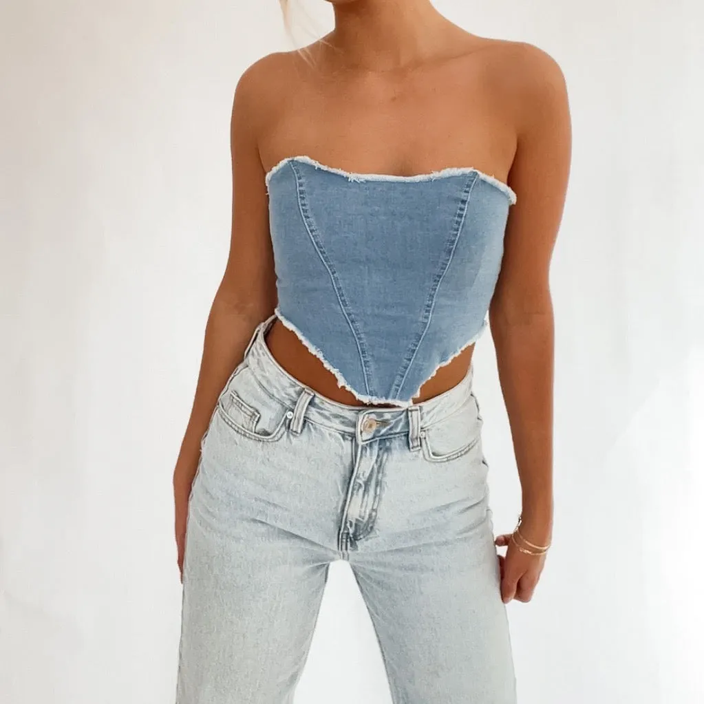 Denim Crop Top