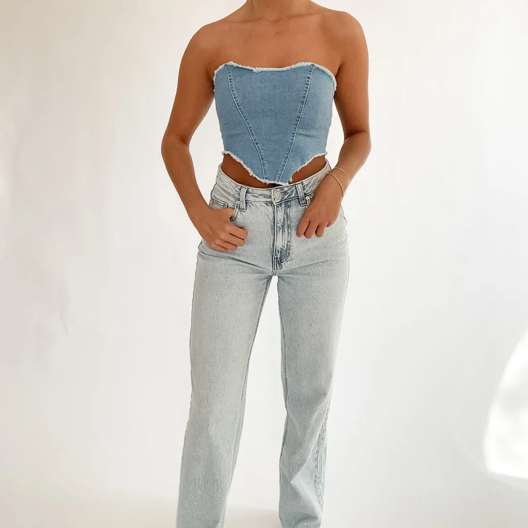 Denim Crop Top