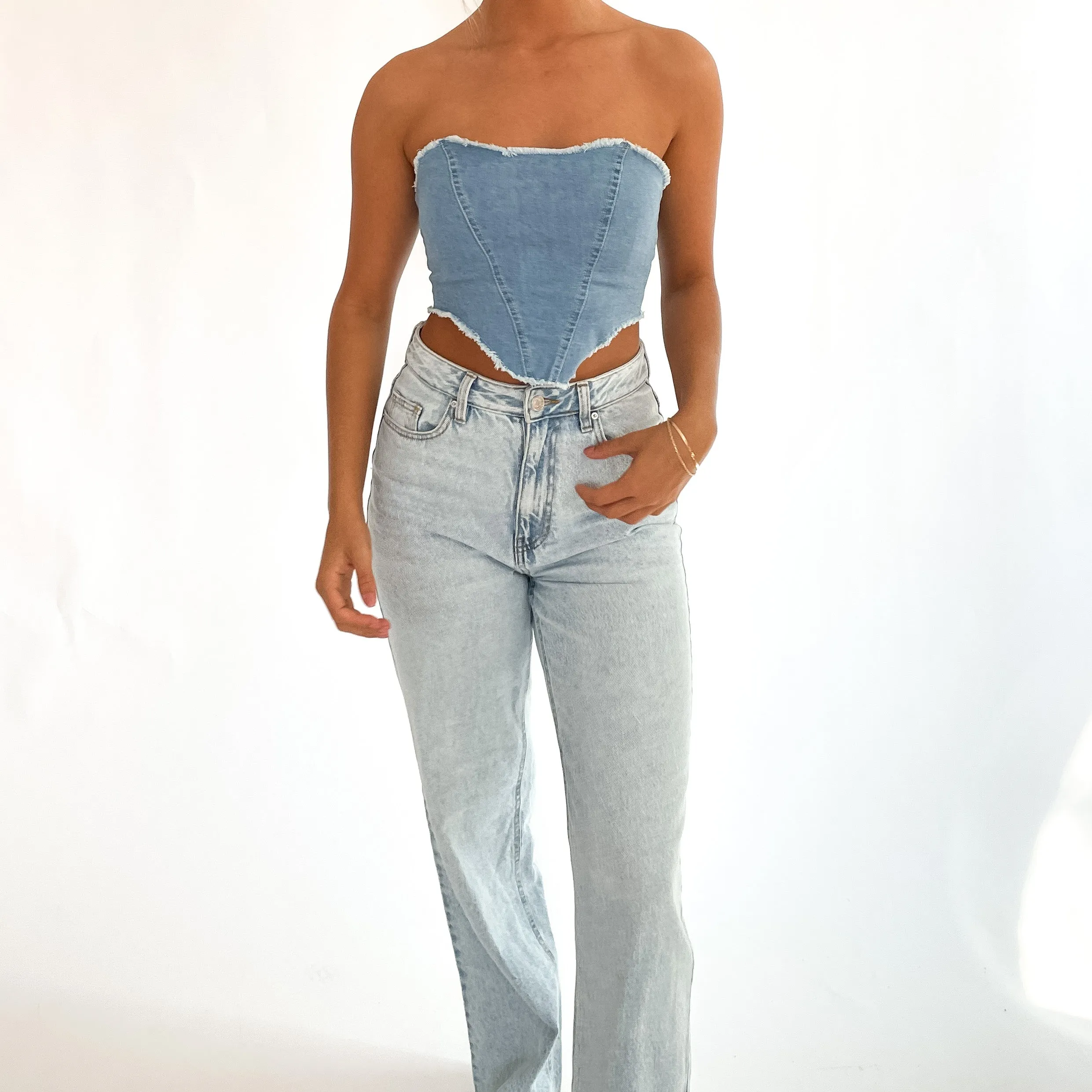 Denim Crop Top